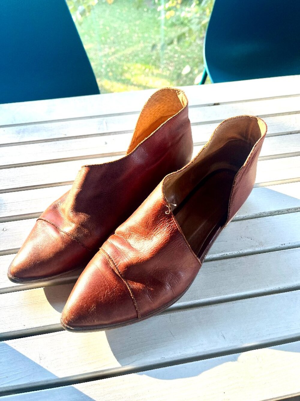 Free People Royale Brown Leather Flats